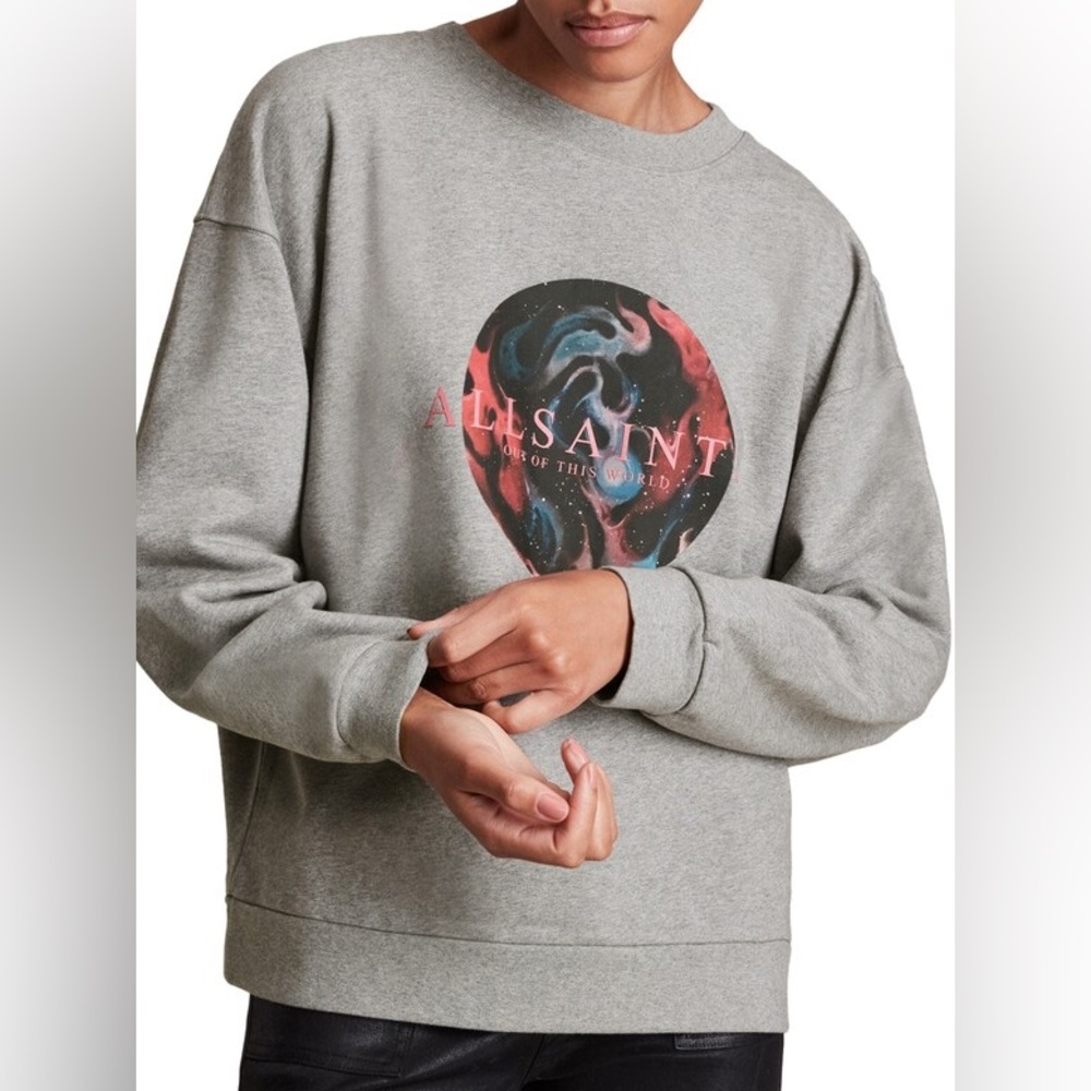 AllSaints Regio Iona Sweatshirt Gray- XS